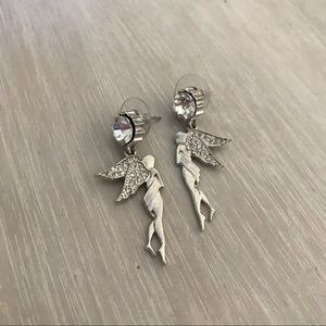 Crystal angel earrings